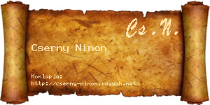 Cserny Ninon névjegykártya